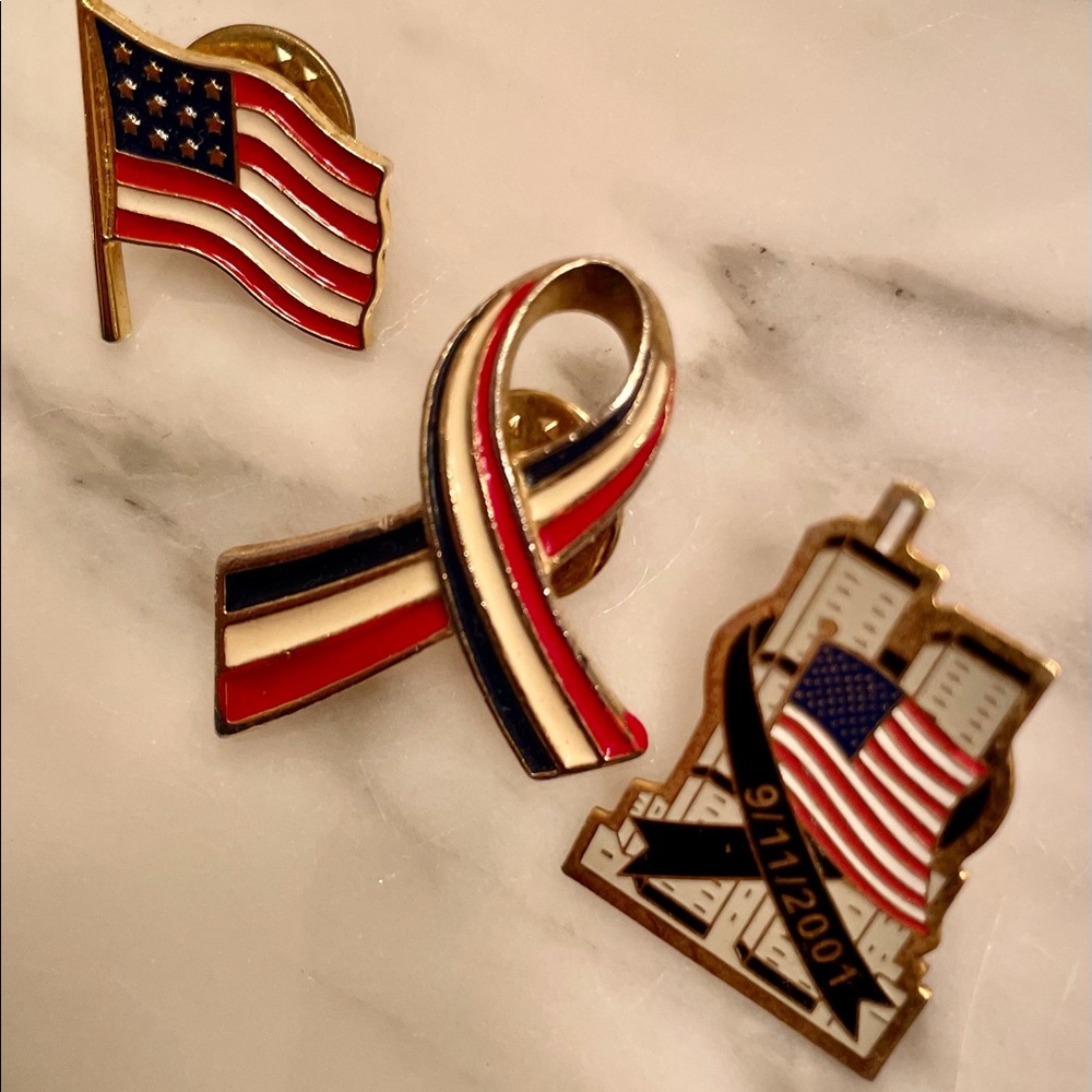 September 11th Patriotc lapel pins set of 3